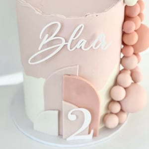 Name and Number cake Topper - Acrylic Topper