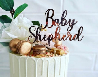 Custom baby shower cake topper | oh baby topper | baby cake decorations | acrylic cake topper