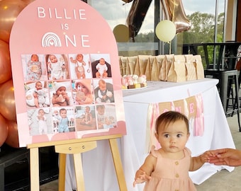 Personalized Acrylic First Birthday Milestone Board | Baby Growth Tracker