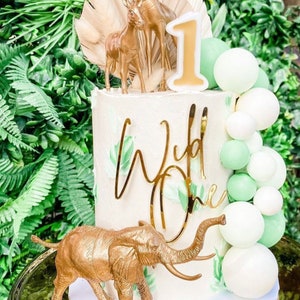 Wild ONE cake topper | jungle theme | animals | boho