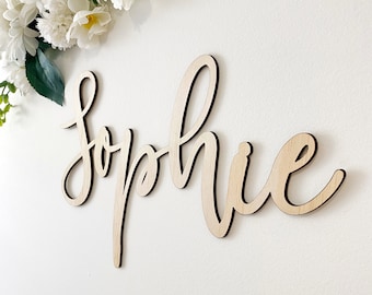 Name Sign Custom - Nursery & Kids Decor - Wooden Wall Sign