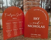 Wedding Sign Bundle | Modern Acrylic Sign | Wedding Signage | terracotta | rust | neutral | clay | warm palette