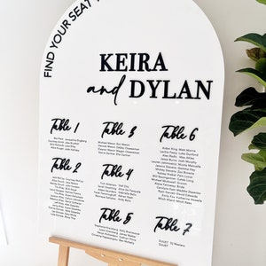 Wedding Seating Chart Signage | Personalized Table Assignment Display ...