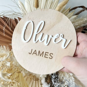 Nursery Name Sign | Kid Name Plaque | Round Baby name sign | Engraved Wooden Nursery Sign | Door name plaque | Circle Name Sign