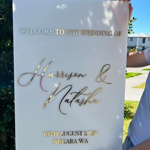 Personalised Wedding Sign | Modern Acrylic Sign | Wedding Signage