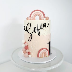 Name and Number cake Topper - Acrylic Topper