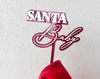 Mini christmas topper | Santa Baby | XMAS cake decor