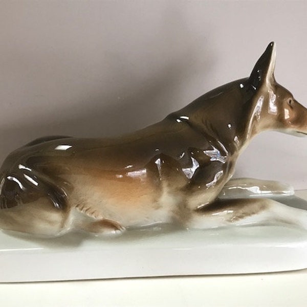 Royal Dux Pottery, German Sheppard Statue, Large