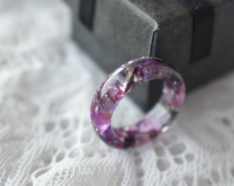 Custom Flower Preservation Ring: Resin Wedding Bouquet Keepsake, Memorial Flower Gift
