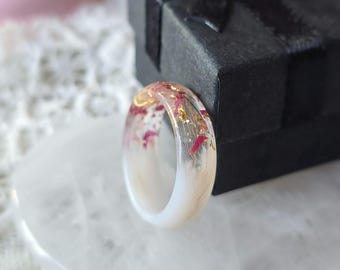 Custom Lock of Hair Keepsake Ring Pet Fur Ring, Horse Hair Ring, Babys First Curl Keepsake, Memorial Ring Flower Preservation
