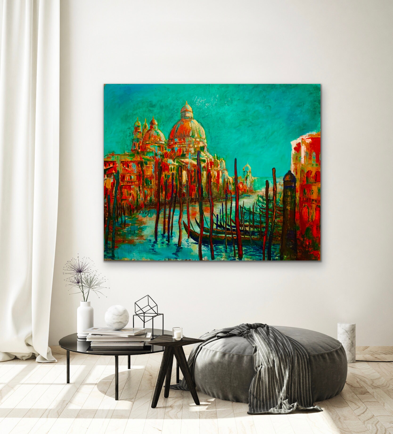 Venice Wall Art Original Oilpainting Grand Canal Venice Etsy