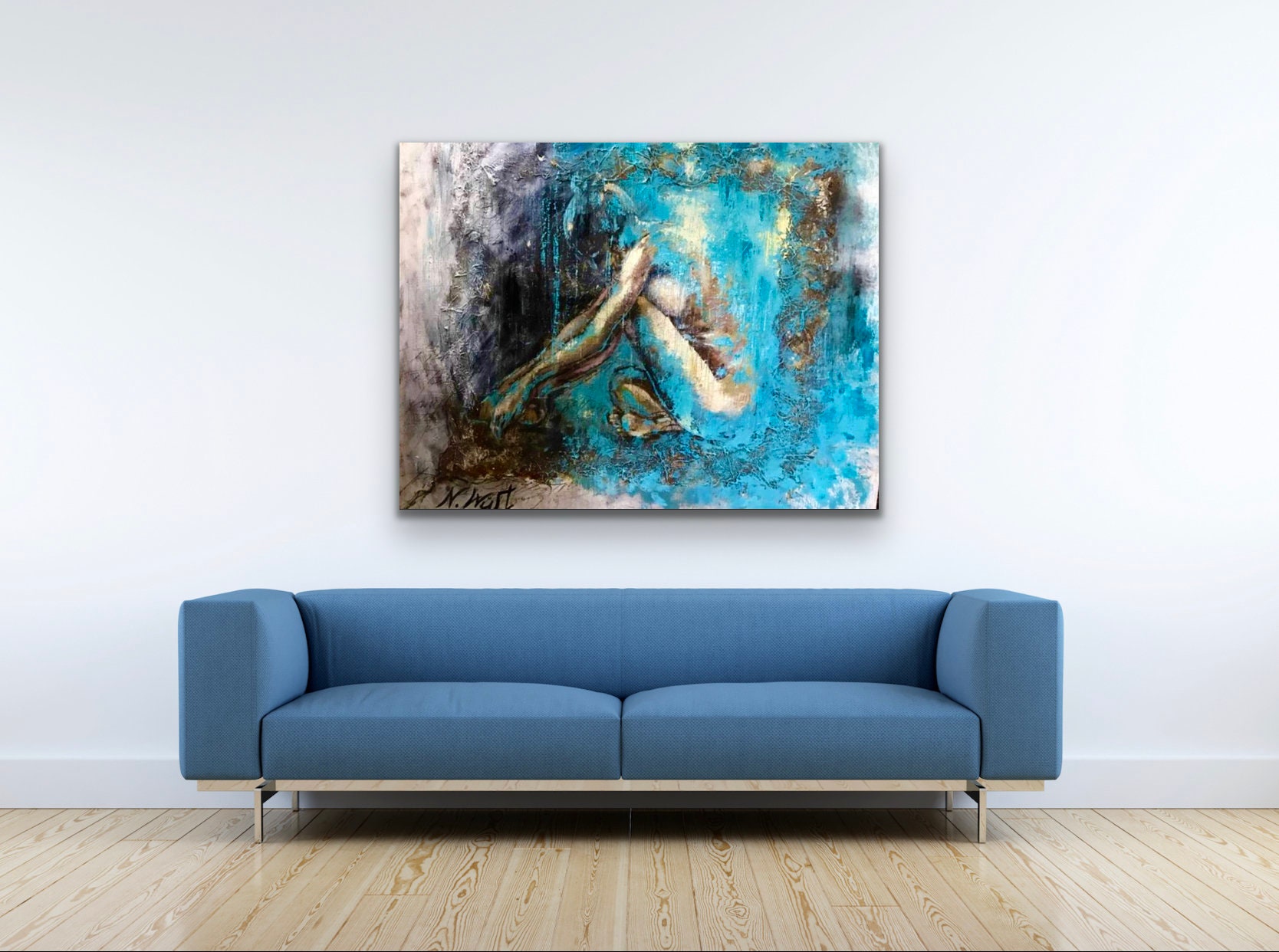 Nude Female Original Art Naked Women Erotic Painting Bedroom | Etsy