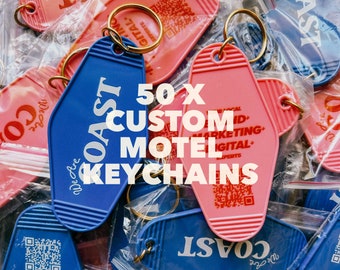50 llaveros de motel personalizados