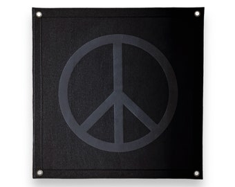 Customisable Peace Banner | Felt Square Banner | No more ware flag | wall hanging | 20” x 20”
