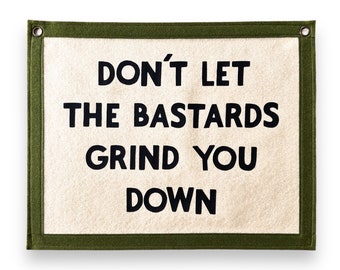 Illegitimi Non Carborundum Wall Plaque - Don't Let the Bastards Grind You Down - Wall Mounted ...