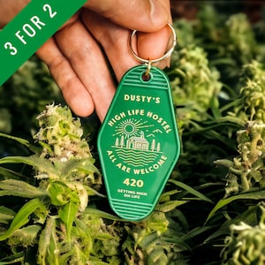 High Life Hostel Motel Keychain