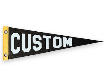 Bandiere in feltro personalizzate / Striscioni in feltro / Striscioni vintage / Decorazioni da parete / Appendiabiti da parete / Personalizzati / Aggiungi il tuo logo