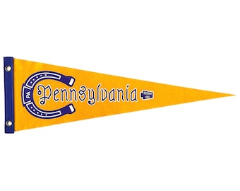 Pennsylvania Pennant | Philadelphia Felt Pennant Flag Banner | Vintage Style | Wall Decor