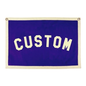 Custom Printed Felt Banner | Felt Pennant Flag Banner | Vintage Banner | Wall Decor | Wall Hanging