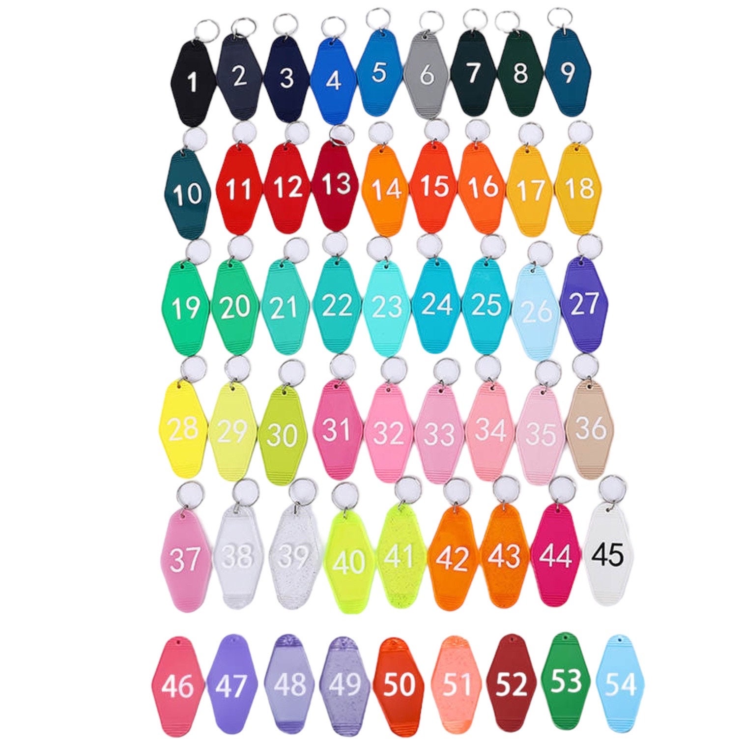 50 X Custom Printed Motel Keychains - Etsy