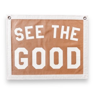 finden Sie unter dem guten Banner | Filz Wimpelkette zum Aufhängen Vintage Style Banner | Wanddekoration | Wandbehang | positiv denken