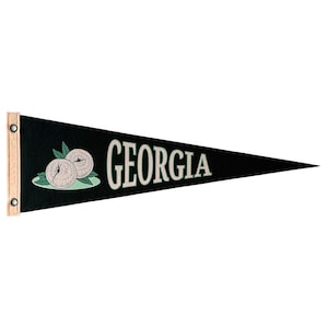 Georgia Pennant | Travel Felt Pennant Flag Banner | Vintage Style | Wall Decor