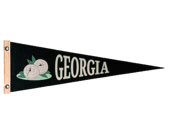 Georgia Pennant | Travel Felt Pennant Flag Banner | Vintage Style | Wall Decor