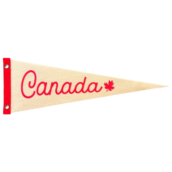 Canada Pennant | Travel Felt Pennant Flag Banner | Vintage Style | Wall Decor