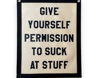 Inspirational Felt Pennant Banner | Vintage Style Wall Hanging