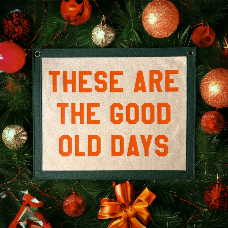 These are the good old days Banner Felt Pennant Flag Banner Vintage Banner Wall Decor Wall Hanging image 10