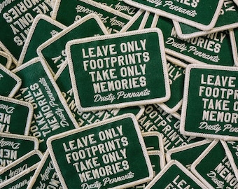 Leave only footprints take only memories | Iron-on Patch