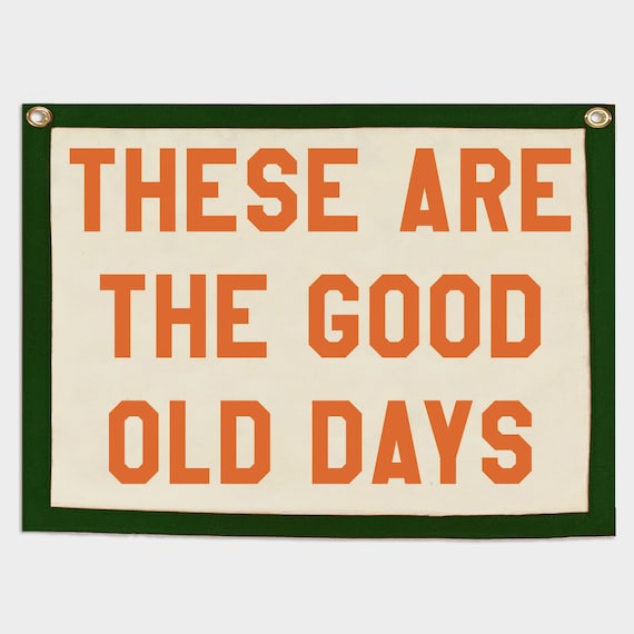 These Are the Good Old Days Banner Felt Pennant Flag Banner Etsy