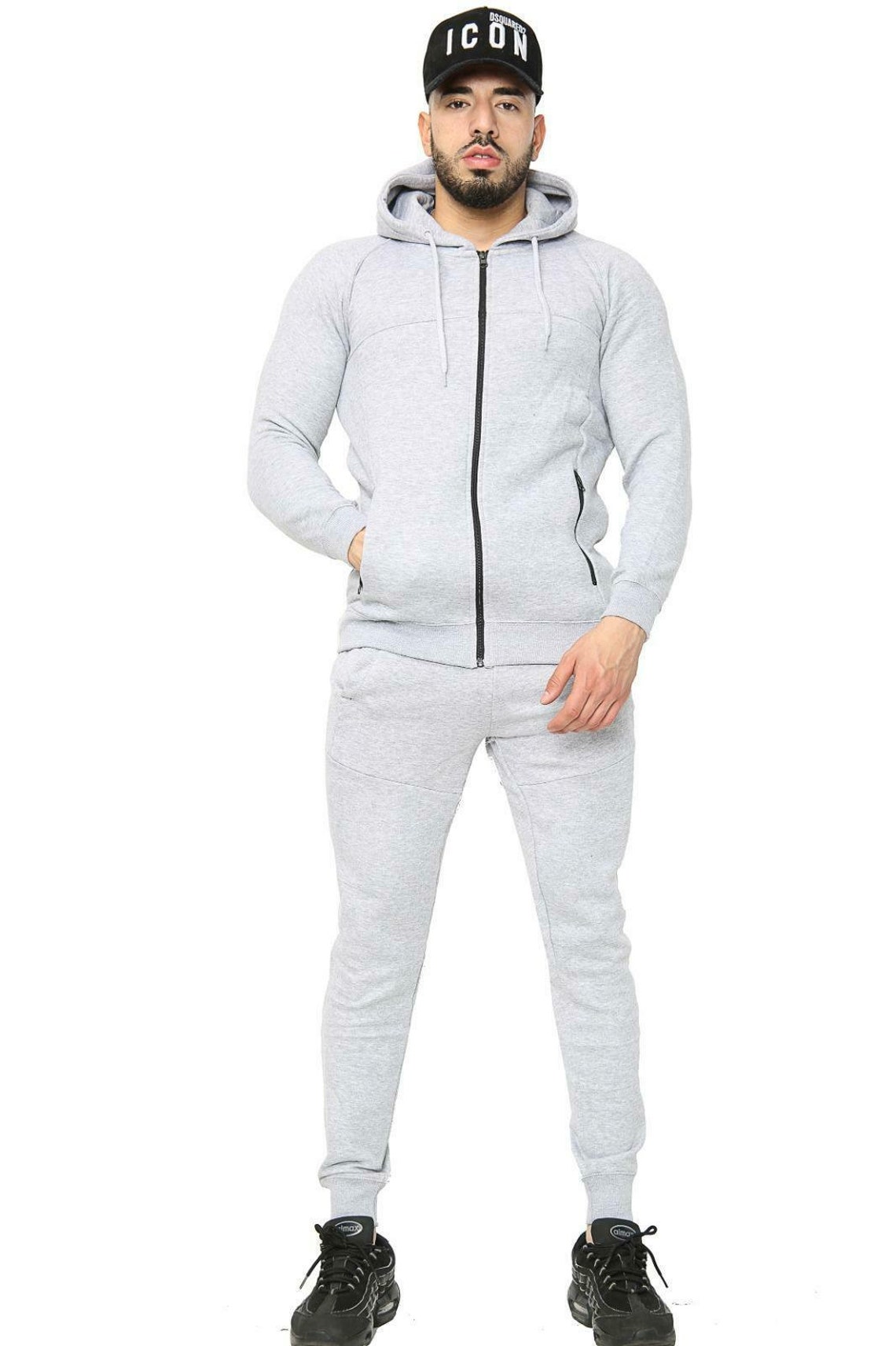 Mens Tracksuit Set Fleece Zip Hoodie Top & Bottoms Joggers | Etsy