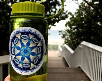 Shark Teeth Mandala Vinyl Sticker
