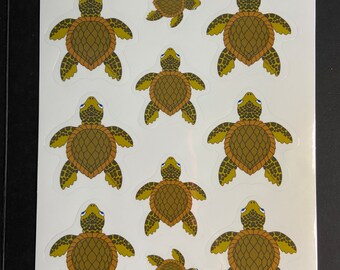 Sea turtle sticker sheet