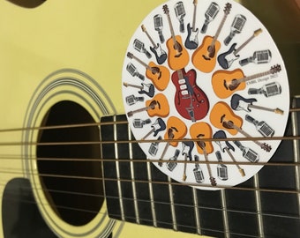 Guitar Mandala Vinyl Sticker