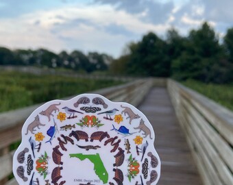 Florida state symbols sticker