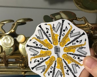 Music Mandala Vinyl Sticker