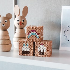 Letter Blocks and Alphabet -Perler Beads Pattern PDF