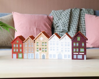 Casas Hanseáticas "Bryggen" -Padrão Perler Beads PDF