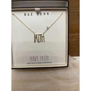 VHTF NWT Rae Dunn Faith 14kt vergoldete Halskette