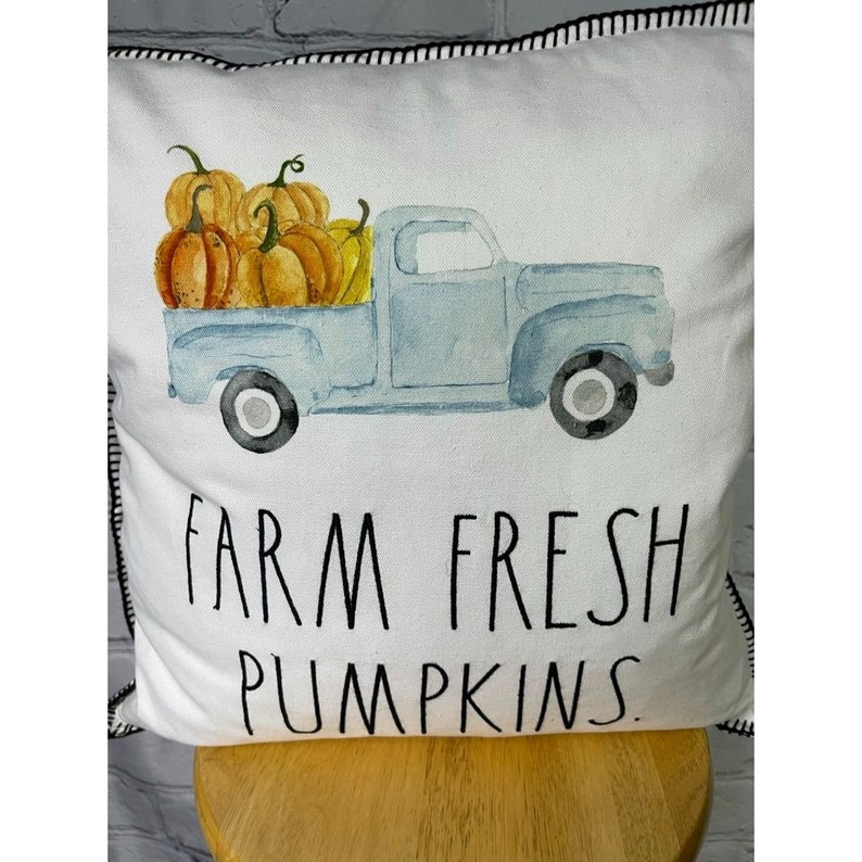 NWT Rae Dunn Farm Fresh Pumpkins Decorative Pillow Etsy
