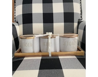 VHTF NWT Rae Dunn Studio Hold Keep Store Canister Set