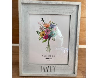 VHTF NWT Rae Dunn Family 8x10 Picture Frame Whitewashed Wood Finish
