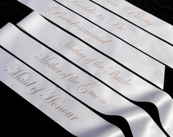 Gold Luxury Hen Night Do Party Sashes Bride To Be Bridesmaid Mother Of Sash