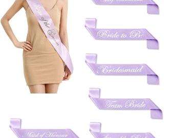 Liac & Silver Luxury Hen Night Do Party Sashes Bride To Be Bridesmaid Mother Of Sash