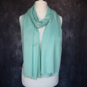 Damen Kaschmirschal, Feiner Wollschal, Türkisgrüner Pashmina Style Schal, verschiedene Farben erhältlich.