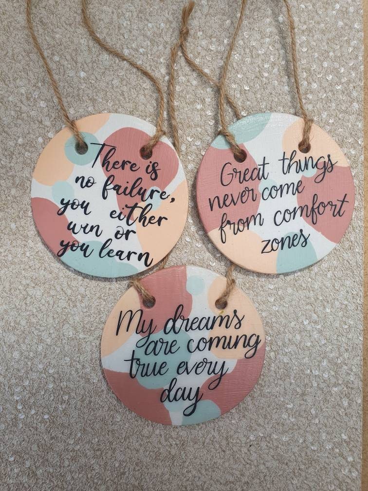 Affirmation wall hanging sign decoration plaque Etsy