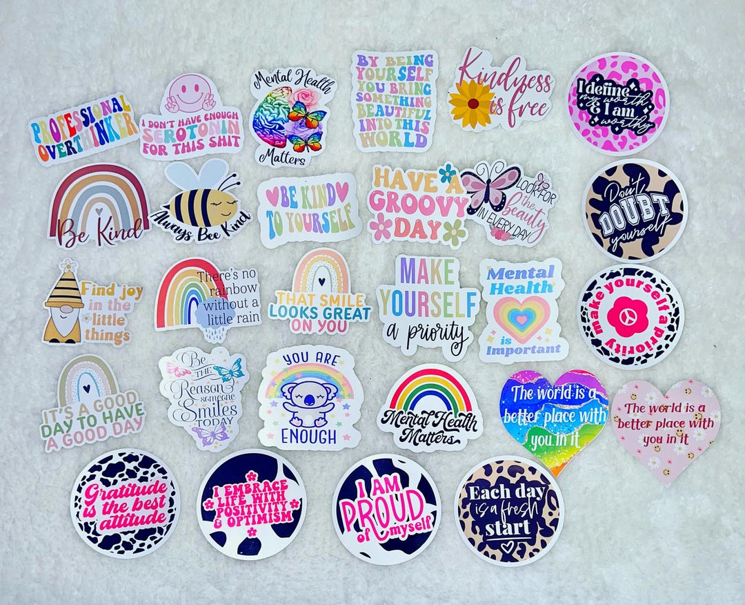 Mental Health Stickers Positive Affirmations - Etsy