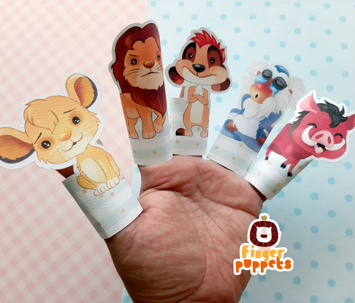 The lion king finger puppets the lion king prints the lion | Etsy